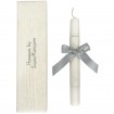 WHITE EASTER CANDLE WITH A BOW